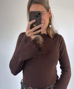 Sparkly trui bruin