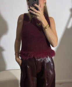 Dames sweater Luna bordeaux
