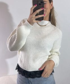 Witte damestrui met kant