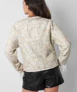 Alternative view of Trendy jasje in zachte groentinten met strikjes en franjes