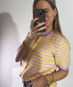 Alternative view of Damestrui lila met strepen