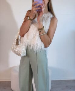 Alternative view of Olijfgroene damespantalon