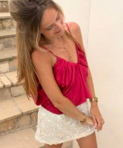 Roze spaghetti top